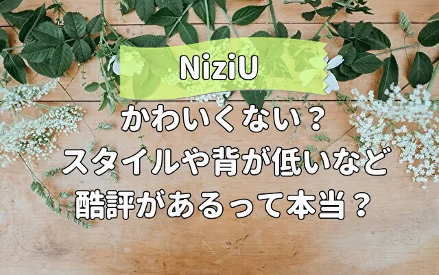 NiziU かわいくない